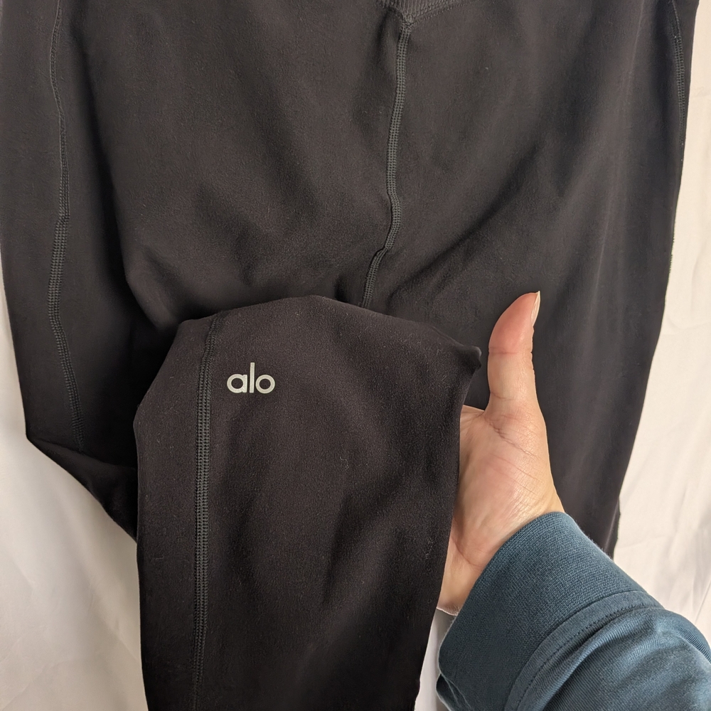 ALO Yoga Black High-Waist Alosoft Lounge Legging Size XL - Picture 6 of 6